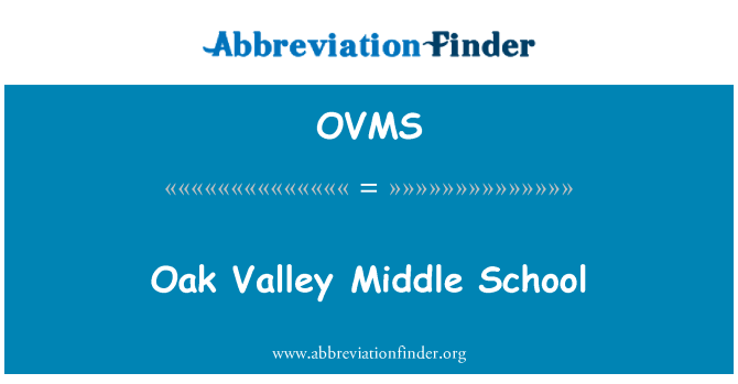 OVMS: Tamme Valley Middle School