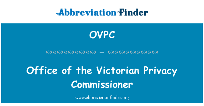 OVPC: Urad od viktorijanski komisarja zasebnosti