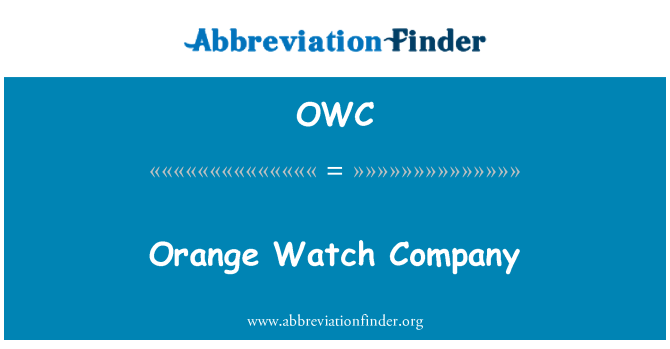 OWC: Orange Watch Company