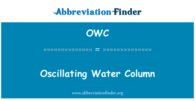OWC: Kolòn dlo oscillant