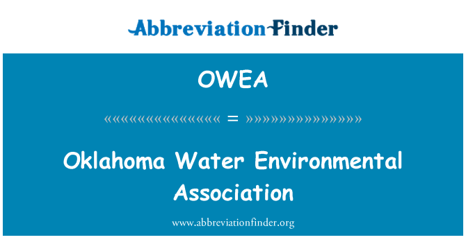OWEA: 오클라호마 물 환경 협회