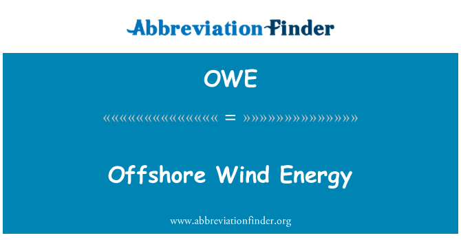 OWE: Énergie éolienne offshore