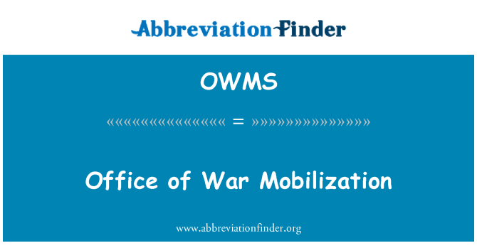 OWMS: Biwo de gè mobilizasyon