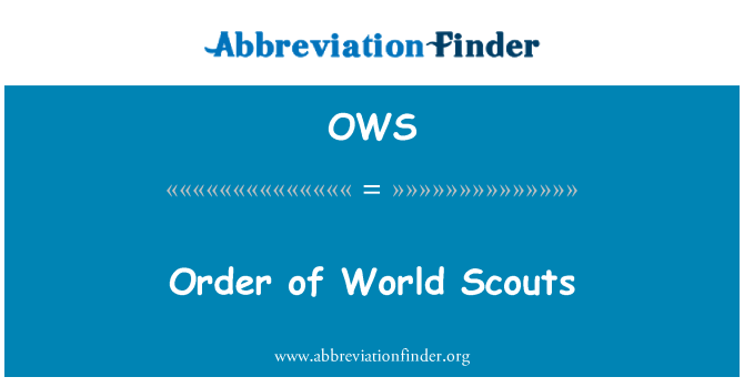 OWS: Order of World Scouts