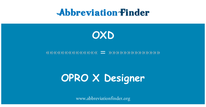 OXD: OPRO X Designer