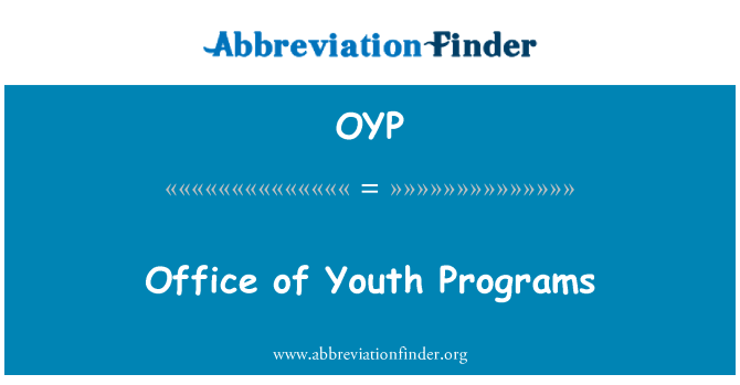 OYP: Jaunatnes programmas Office