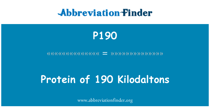 P190: Протеин на 190 Kilodaltons