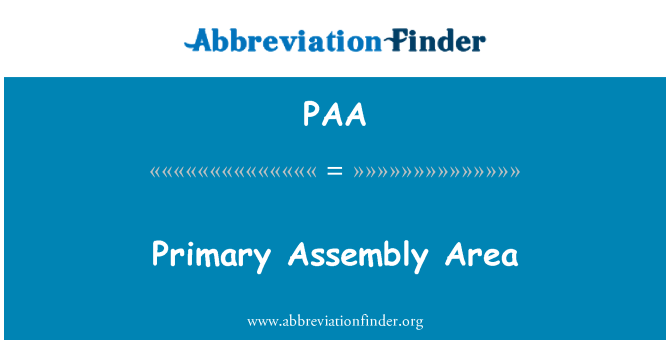 PAA: Zòn asanble principal