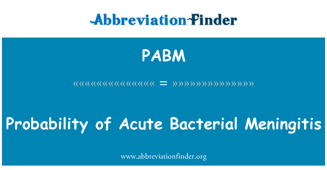 PABM: Sandsynligheden for akut bakteriel Meningitis