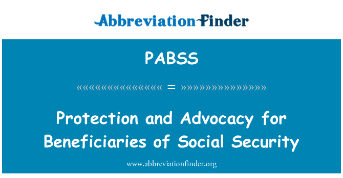 PABSS: Ochrana a presadzovanie príjemcov sociálneho zabezpečenia