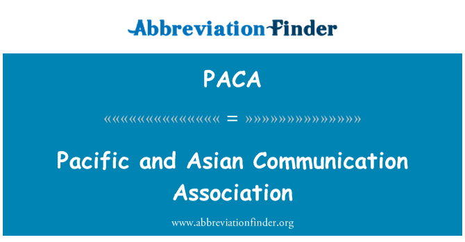 PACA: Pacific och asiatiska kommunikationsassociation