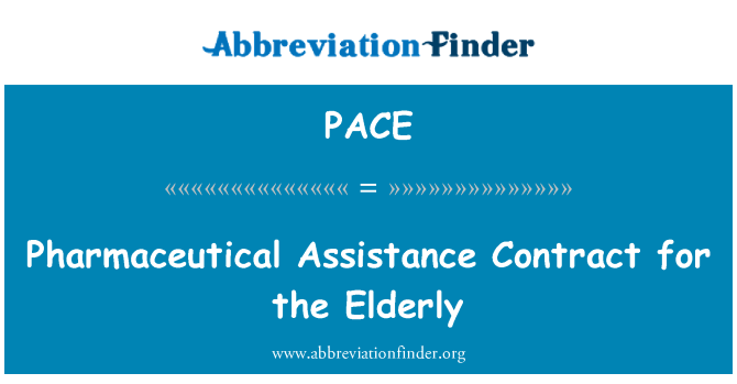 PACE: החוזה התרופות סיוע לקשישים