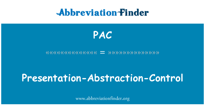 PAC: Pwezantasyon Abstraction kontwòl
