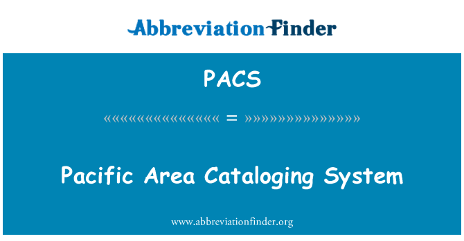 PACS: Тихоокеанска зона каталогизиране система