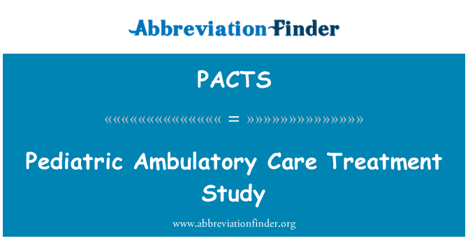 PACTS: Studio di trattamento di cura ambulatoriale pediatrica