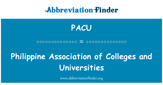 PACU: Filipīnu koledžās un universitātēs asociācija
