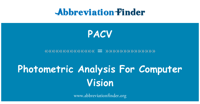 PACV: Anàlisi fotomètric de visió per Computador