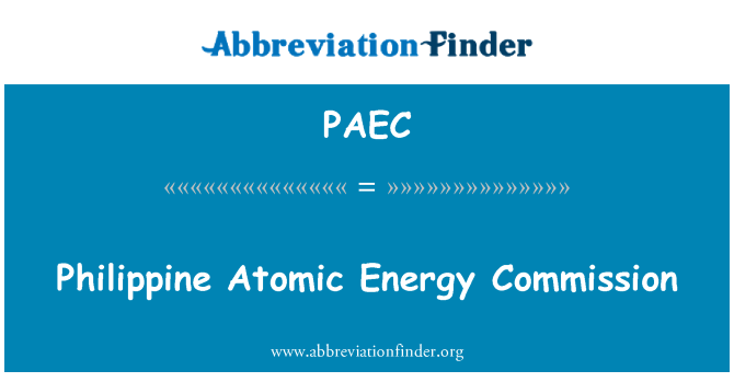 PAEC: Komisija filipinski za atomsko energijo