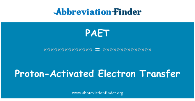 PAET: Proton aktivoitu elektronin siirto