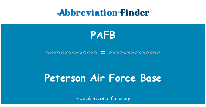PAFB: Peterson Air Force Base