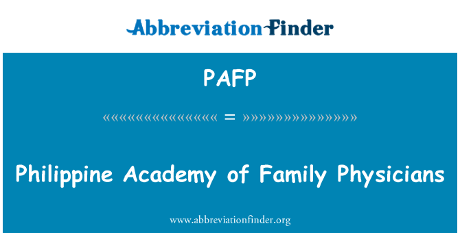 PAFP: Filipīnu ģimenes ārstu akadēmija