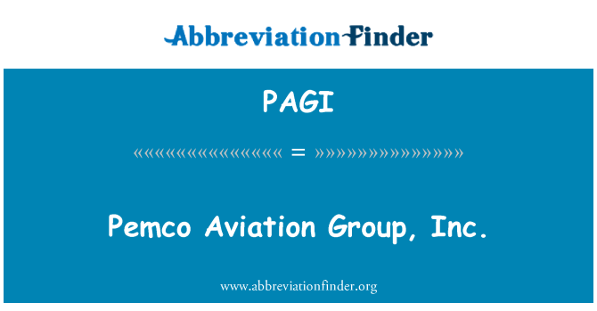 PAGI: Pemco penerbangan Group, Inc