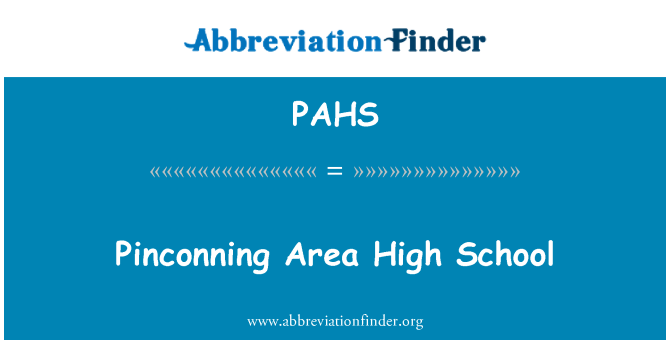 PAHS: Pinconning Area liceo