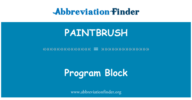 PAINTBRUSH: Program Block