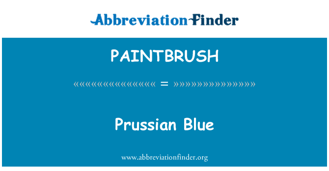 PAINTBRUSH: Pruská modř