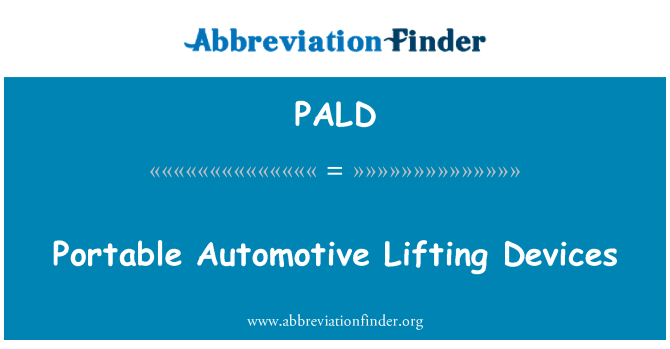 PALD: Portable Automotive Lifting Devices