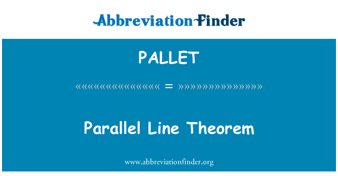 PALLET: Parallell linje teorem