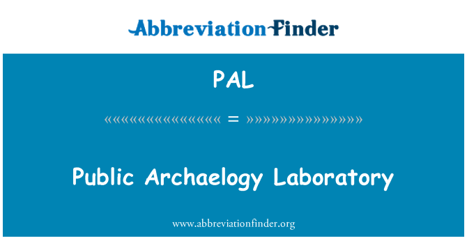 PAL: Public Archaelogy Laboratory