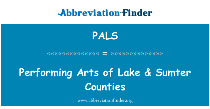 PALS: Seni persembahan daripada Tasik & Sumter Counties