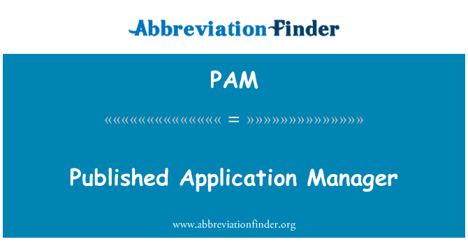 PAM: Objavljeni program Manager