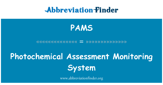 PAMS: 光化学的評価のモニタリング システム