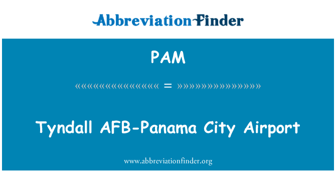 PAM: Tyndall AFB-Panama City èpòt