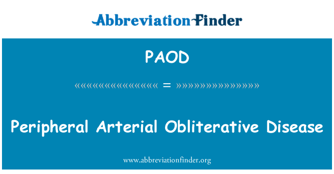 PAOD: Onemocnění periferních arterií Obliterativní