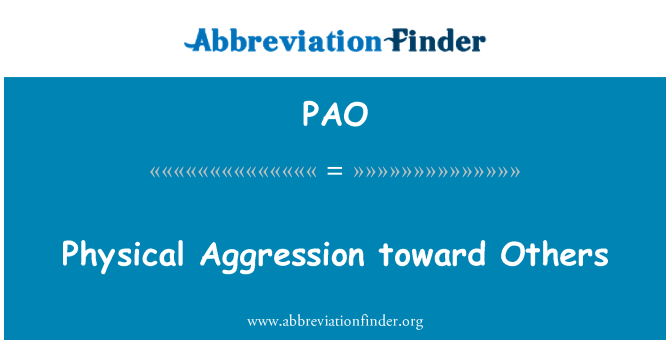 PAO: Physical Aggression toward Others