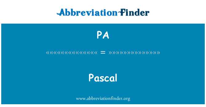 PA: Pascal