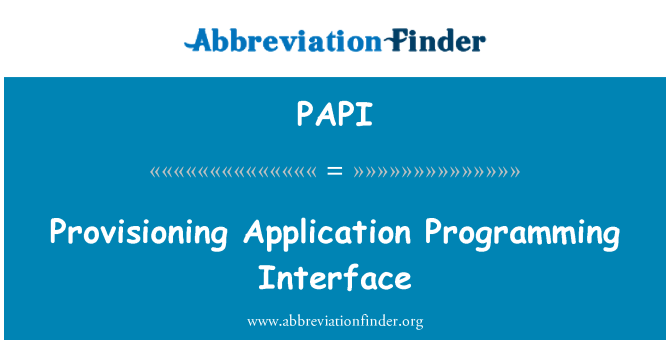 PAPI: Bereitstellung von Application Programming Interface