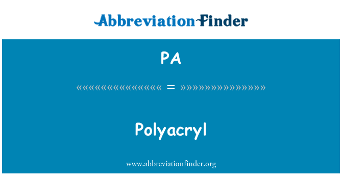 PA: Polyacryl