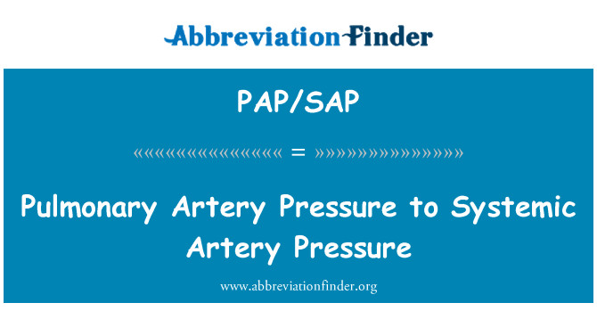 PAP/SAP: Lungepulsåren pres for systemisk arterie pres