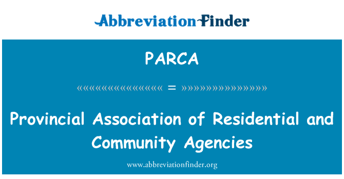 PARCA: Asociación Provincial de residencial y agencias de la comunidad