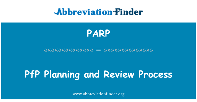 PARP: PfP Planning and Review Process