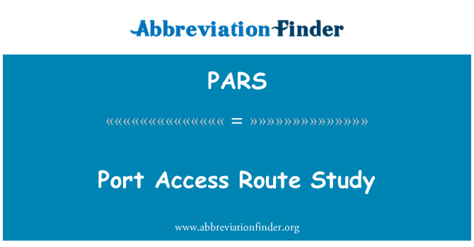 PARS: Порт доступа маршрут исследование