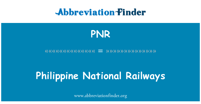 PNR: Filippiinien National Railways