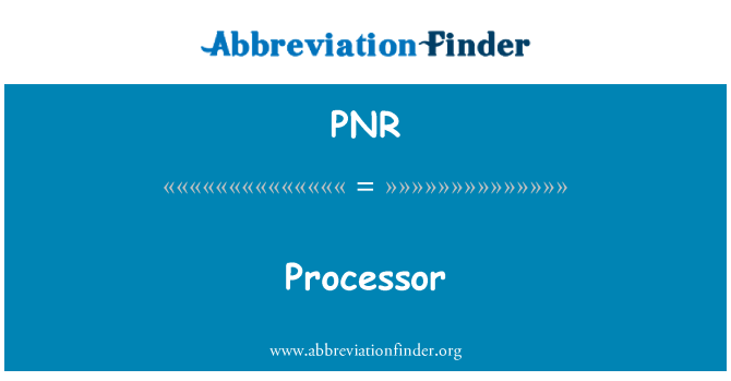 PNR: Proċessur