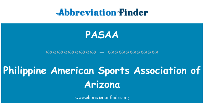 PASAA: Asosyasyon Filipin espò Ameriken ki Arizona