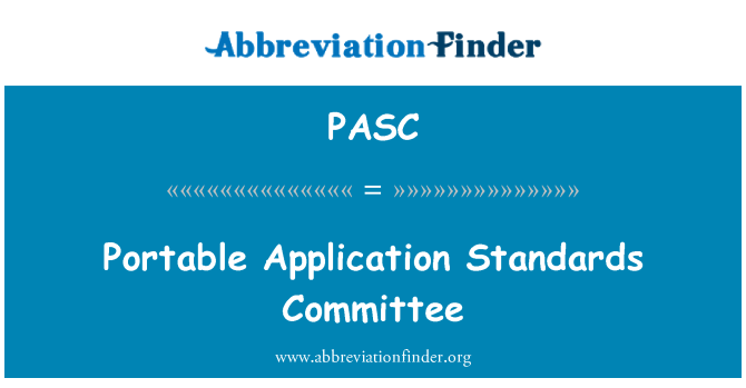 PASC: Kumitat ta ' l-istandards applikazzjoni li jistgħu jinġarru
