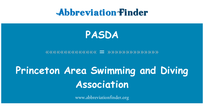 PASDA: פרינסטון אזור שחייה ו התאחדות הצלילה